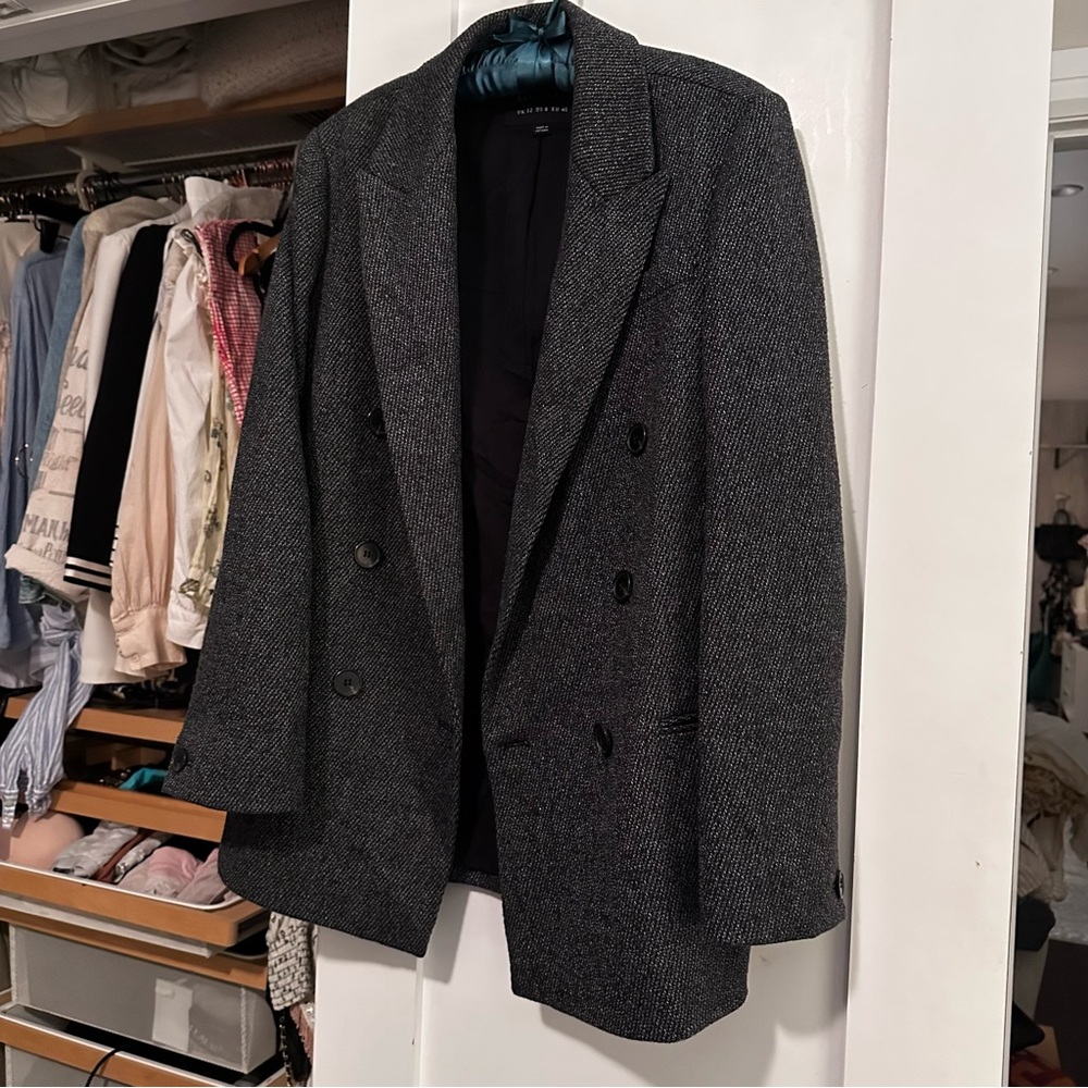 All Saints Isla Herringbone Wool Blazer US 8 - Picture 6 of 7